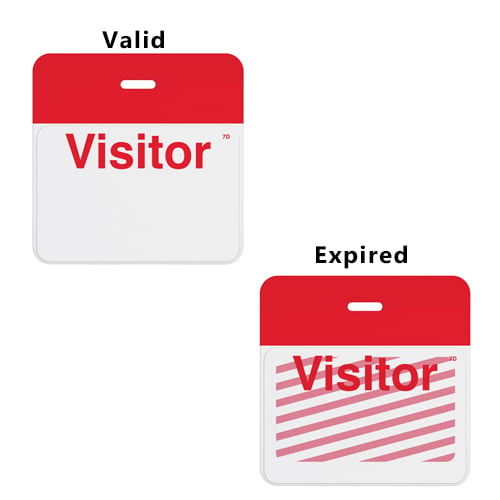 Manual TIMEbadge Expiring One Week Badge FRONTpart - Visitor - 1000pk