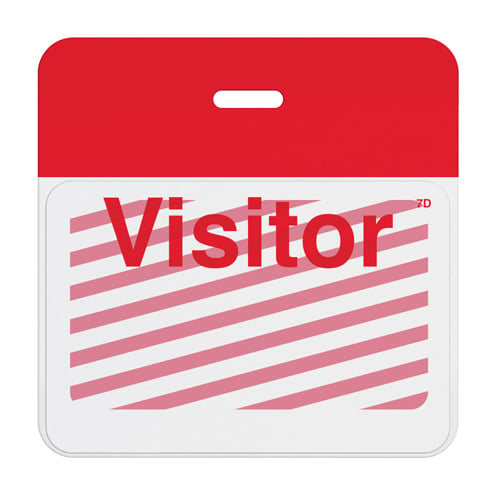 Manual TIMEbadge Expiring One Week Badge FRONTpart - Visitor - 1000pk