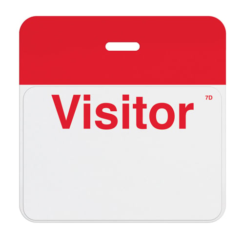 Manual TIMEbadge Expiring One Week Badge FRONTpart - Visitor - 1000pk