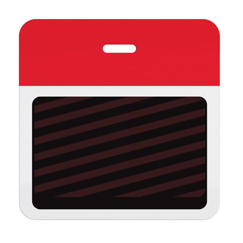 TIMEbadge ClipOn  HalfDay / One Day BACKpart - Colored Header - 1000pk