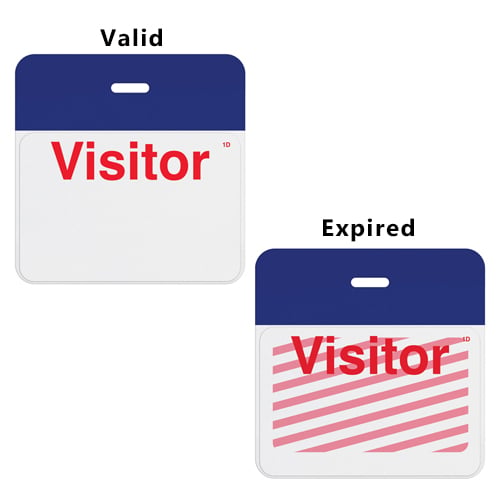 TIMEbadge ClipOn  HalfDay / One Day BACKpart - Dark Blue Header-1000pk