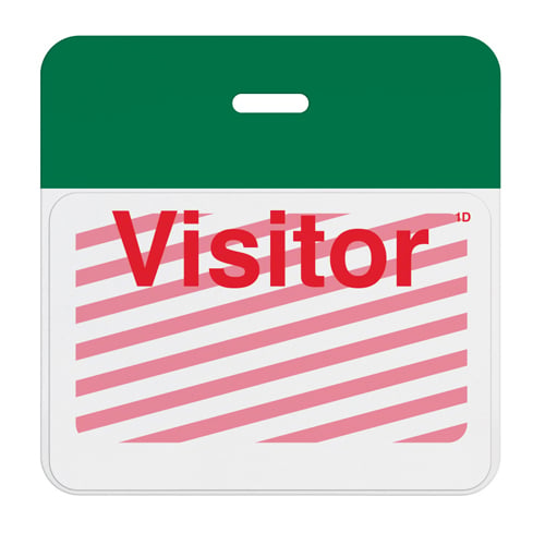 TIMEbadge Clip-On Half Day / One Day BACKpart - Green Header - 1000pk