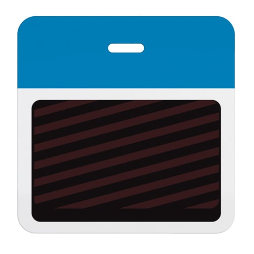 TIMEbadge ClipOn  HalfDay / One Day BACKpart - Colored Header - 1000pk