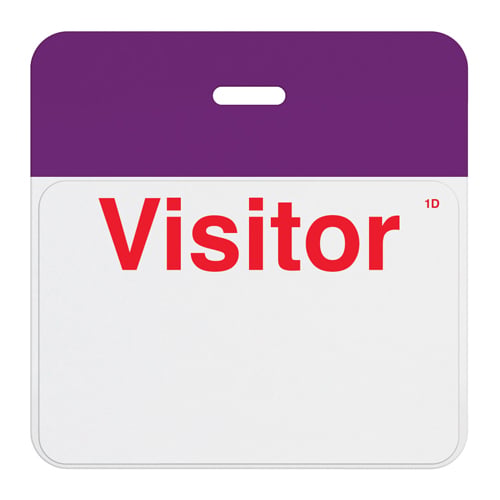 TIMEbadge Clip-On Half Day / One Day BACKpart - Purple Header - 1000pk