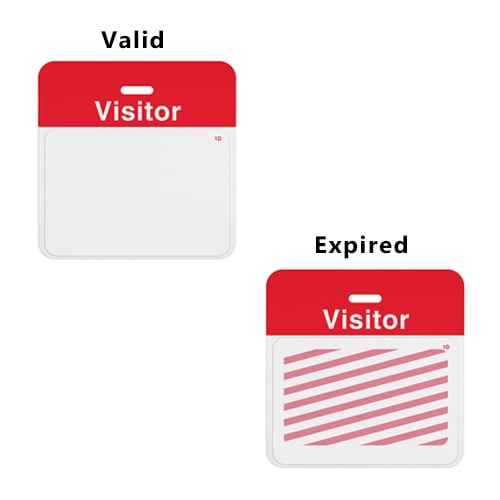 Thermal-Printable TIMEBadge Expiring One Day Badge FRONTpart - Blank
