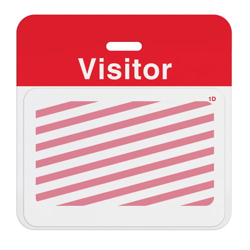 TIMEbadge Clip-On Half Day / One Day BACKpart - Visitor - 1000pk