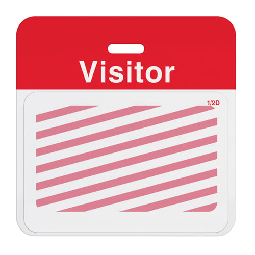 Thermal-Printable TIMEBadge Expiring Half Day Badge FRONTpart - Blank