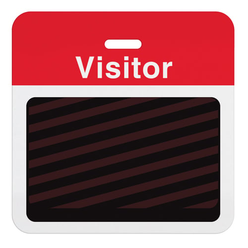 TIMEbadge Clip-On Half Day / One Day BACKpart - Visitor - 1000pk