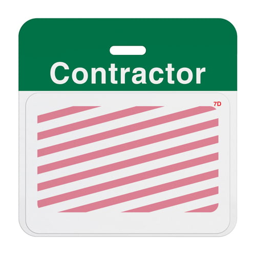 Thermal-Printable TIMEbadge Expiring One Week Badge FRONTpart - Blank