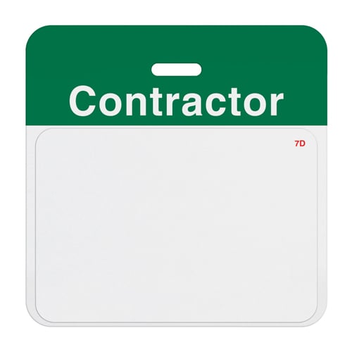 Thermal-Printable TIMEbadge Expiring One Week Badge FRONTpart - Blank