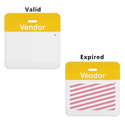 TIMEbadge Clip-On Half Day / One Day BACKpart - Vendor - 1000pk