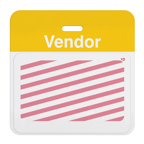 TIMEbadge Clip-On Half Day / One Day BACKpart - Vendor - 1000pk