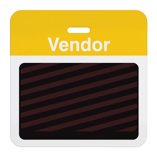 TIMEbadge Clip-On Half Day / One Day BACKpart - Vendor - 1000pk