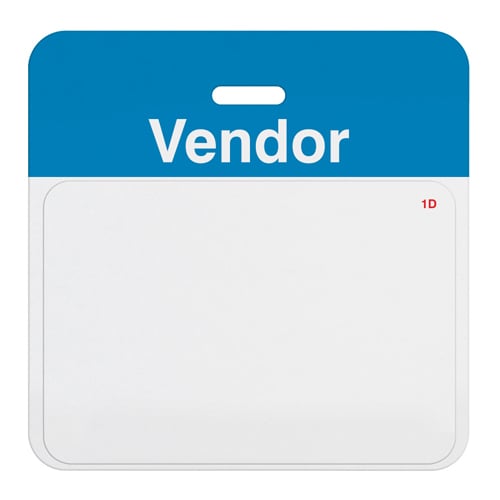 TIMEbadge Clip-On Half Day / One Day BACKpart - Temporary - 1000pk