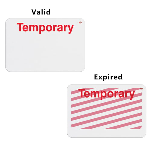 Manual TIMEbadge Expiring One Day Badge FRONTpart - Temporary - 1000pk