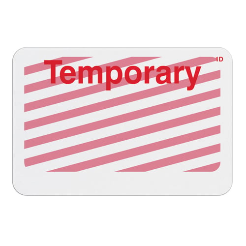 Manual TIMEbadge Expiring One Day Badge FRONTpart - Temporary - 1000pk
