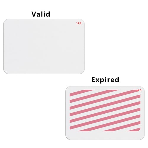 Manual TIMEbadge Expiring One Week Adhesive BACKpart