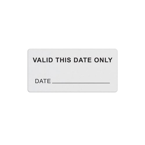Expiring One Day TIMEtoken FRONTpart - Date - 1000pk