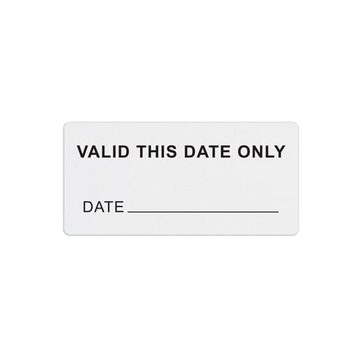 Expiring Half Day TIMEtoken FRONTpart - Date - 1000pk