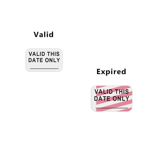 ONEstep Expiring TIMEtoken Indicator - Date - 1000pk