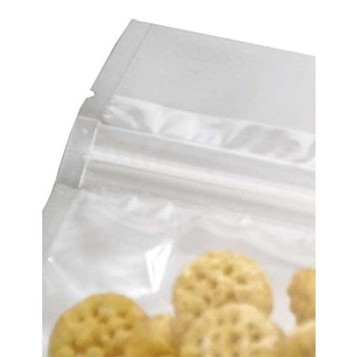 6" x 9" Tamper-Evident Clear Poly Zip Flat Pouches w/ Hang Hole - 1000pk