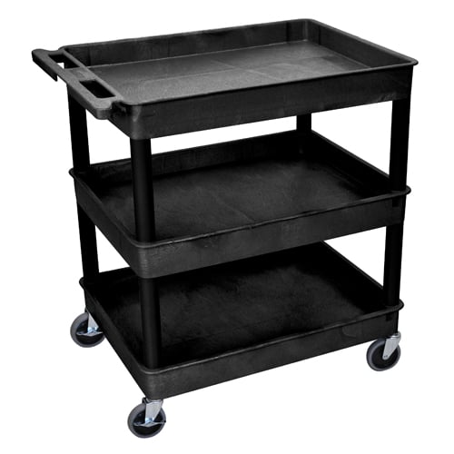 Luxor 3-Shelf Large Tub Utility Cart