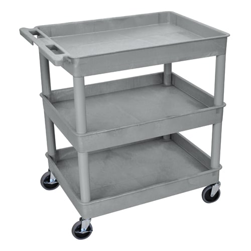Luxor 3-Shelf Large Tub Utility Cart