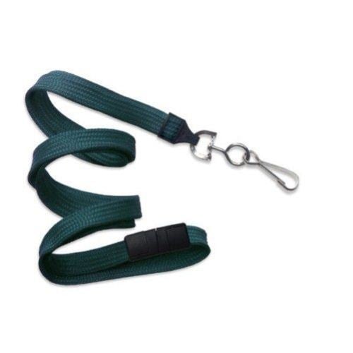 Teal Flat Braid Break-Away Lanyard with NPS Swivel Hook - 100pk