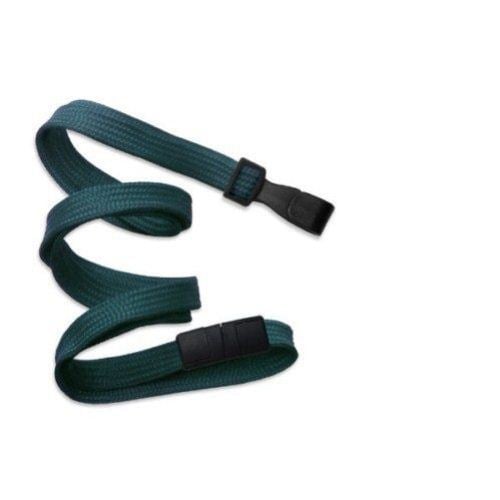 Teal Flat Braid Break-Away Lanyard with Wide Hook - 100pk