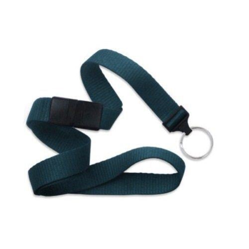 Teal Microweave Break-Away Lanyard with NPS Split Ring - 100pk