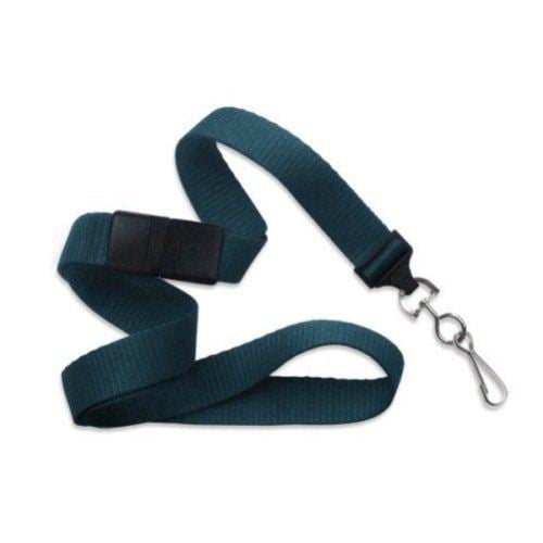 Teal Microweave Break-Away Lanyard with NPS Swivel Hook - 100pk