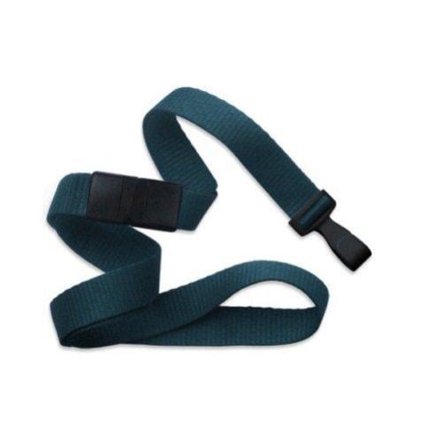 Teal Microweave Break-Away Lanyard with Wide Plastic Hook  - 100pk