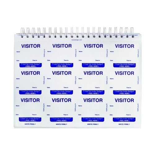 TEMPbadge Visitor Badge Log Books