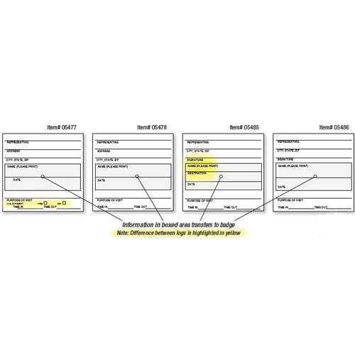 TEMPlog Sign-In System Log Sheets - 1008pk