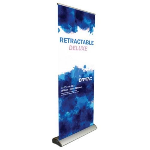 The Retractable Deluxe 33.5" x 86.6" Roll-Up Banner Stand (Case of 4)