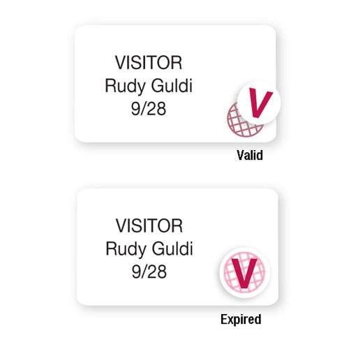 Thermal-Printable Adhesive Expiring TIMEspot Badge - Blank - 1000pk