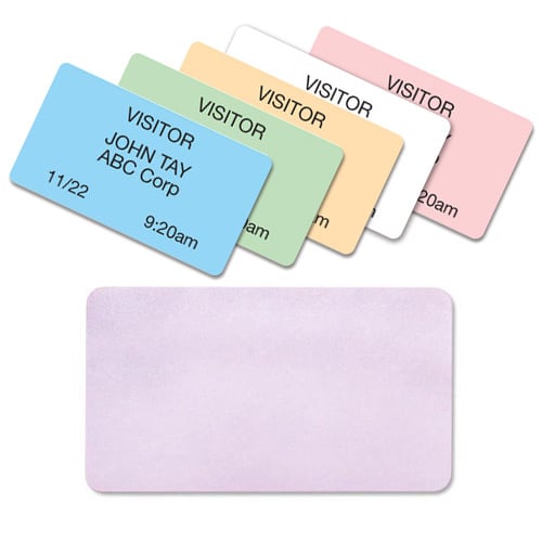 Thermal-Printable Blank Adhesive Badges - 1000pk