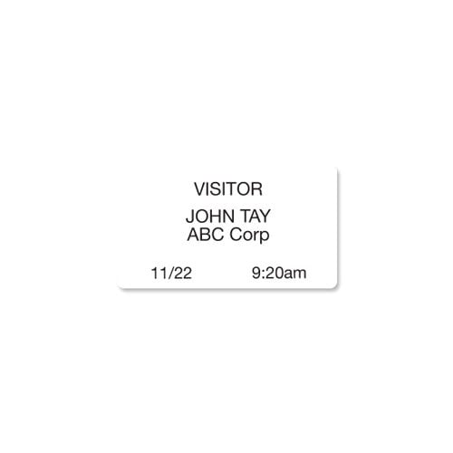 Thermal-Printable Blank Adhesive Badges - White - 1000pk
