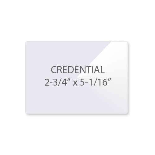 10MIL Credential 2-3/4" x 5-1/6" Laminating Pouches - 100pk - Clearance Sale