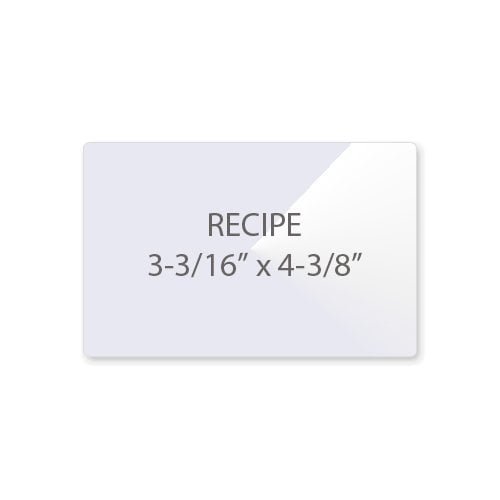 10MIL Recipe Card 3-3/16" x 4-3/8" Laminating Pouches - 100pk
