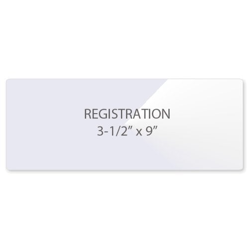 3MIL Registration Card 3-1/2" x 9" Laminating Pouches - 100pk