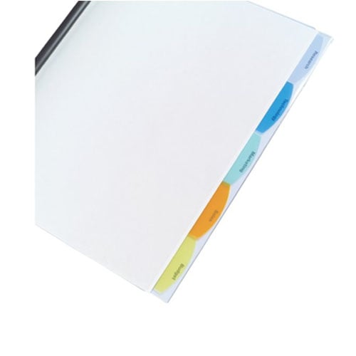 Wilson Jones Clear View-Tab Report Cover with Multicolor Tabs - W55766
