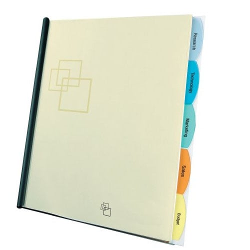 Wilson Jones Clear View-Tab Report Cover with Multicolor Tabs - W55766