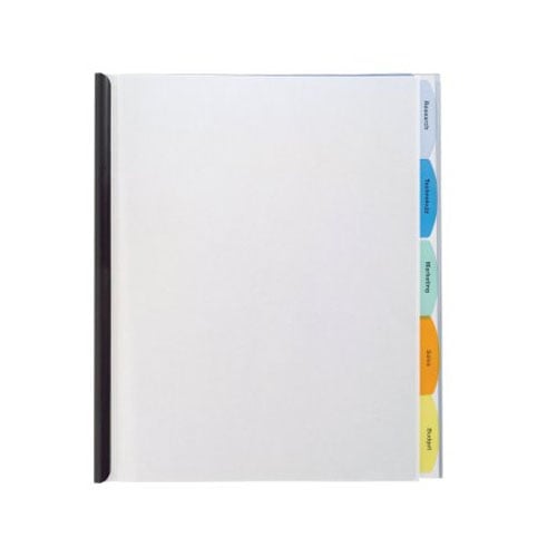 Wilson Jones Clear View-Tab Report Cover with Multicolor Tabs - W55766