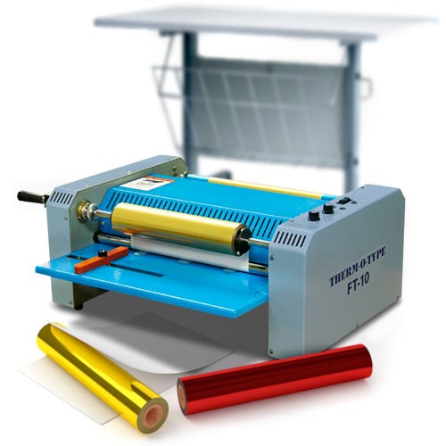 Therm-O-Type Foil Fusing Starter Kit with 2 Foil Colors and Optional Foil Cutter & Work Station