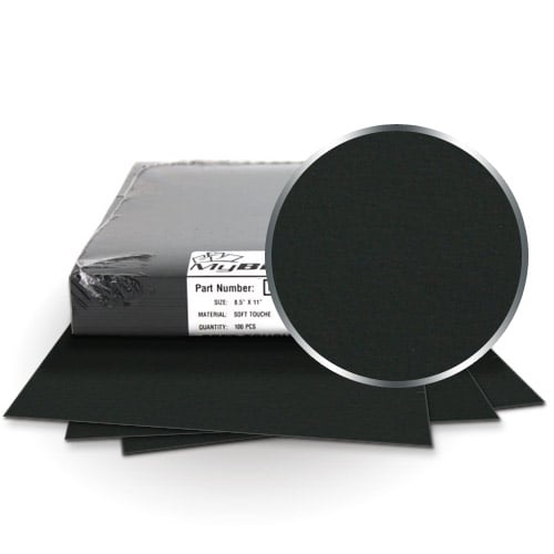 Touche Black 8.75" x 11.25" Soft Touch Covers With Windows - 200pk