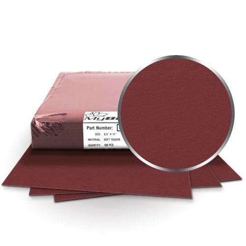 Touche Burgundy 8.5" x 11" Soft Touch Covers With Windows