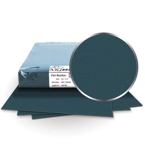 Touche Slate Blue 8.5" x 11" Soft Touch Covers With Windows