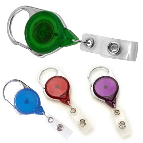 Translucent Carabiner Badge Reel - 25pk