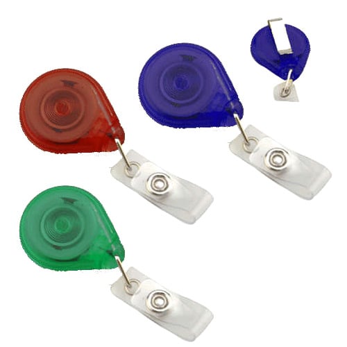 Translucent Premium Twist-Free Badge Reels With Belt Clips - 25pk